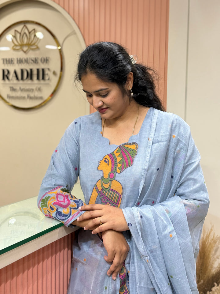 Pure Jamdhani Designer 3 Pcs Set Collection (Cotton Lining)| R211