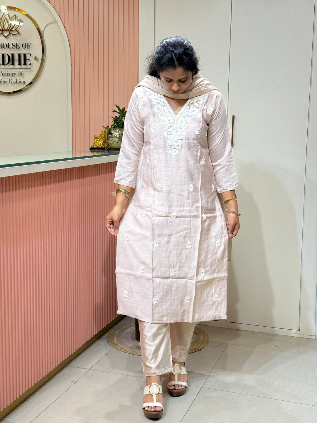 Vatican &amp; Mul Chanderi Embroidered Collection | R209