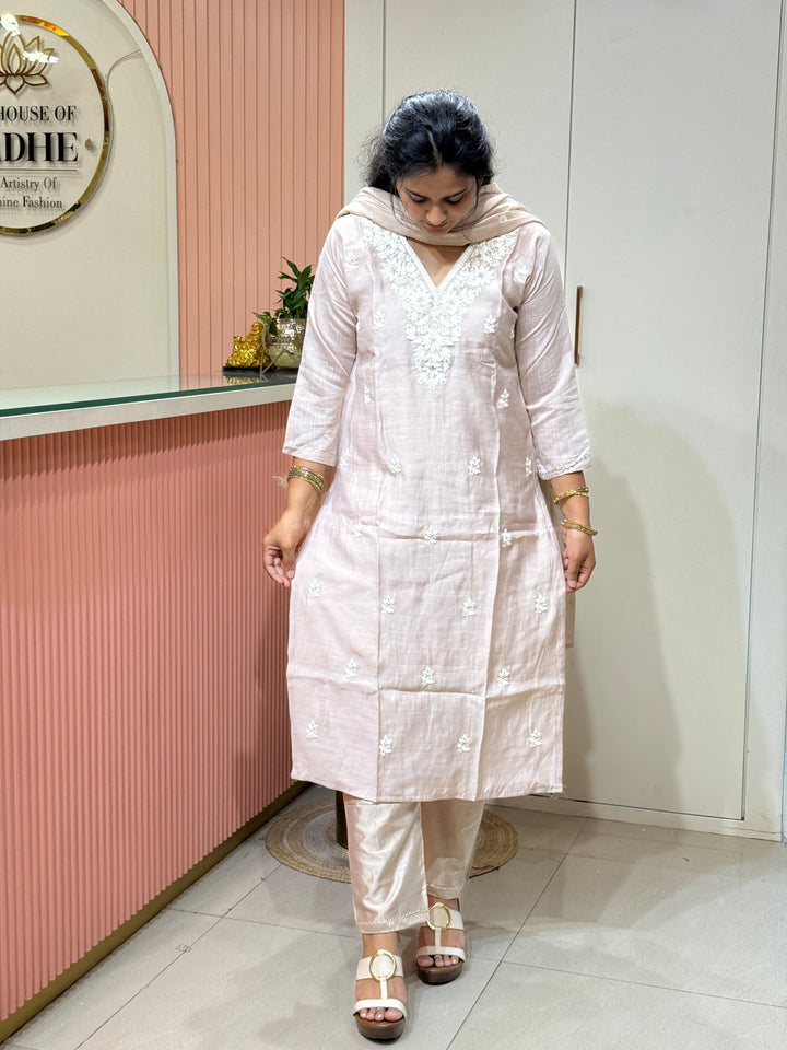 Vatican &amp; Mul Chanderi Embroidered Collection | R209