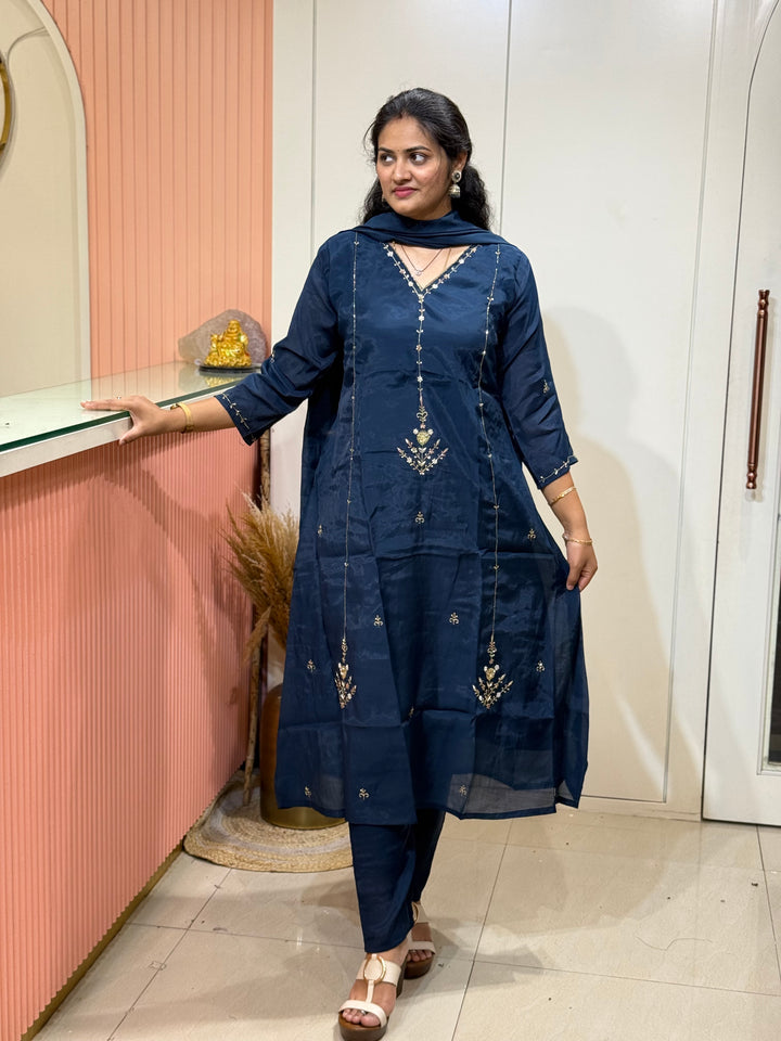 S Mul Chanderi Semi Party wear |R138