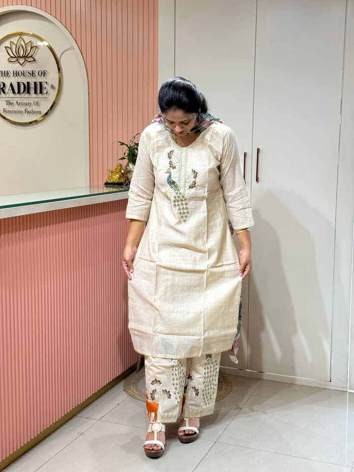 Pure Jamdhani Designer Collection with weaving Dupatta (Cotton Lining) | R211