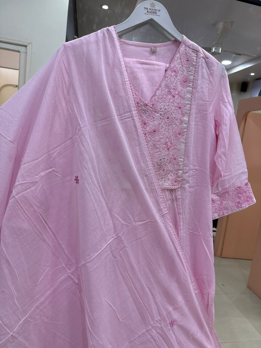 Pure Mul Cotton with Embroidery Work (Cotton Lining)  | R168