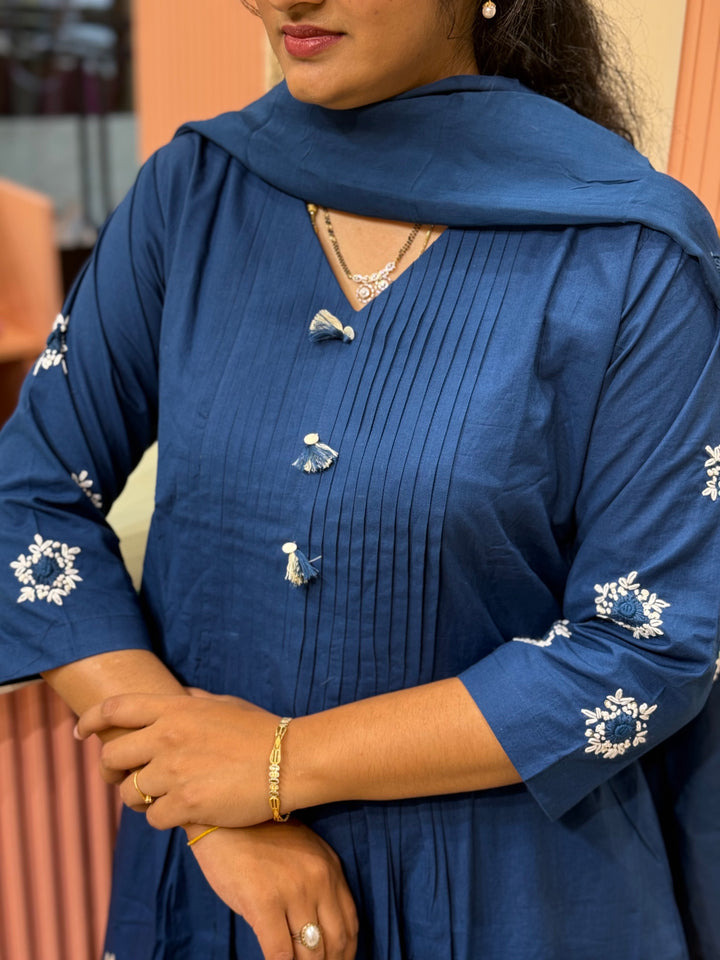 Premium Heavy Cotton Handwork Collection with Organza Dupatta (Cotton Lining )| R224