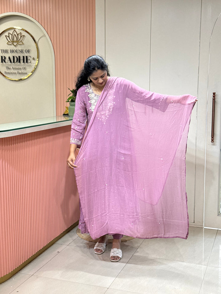 Pure Chinon Handwork Collection Party Wear | R117