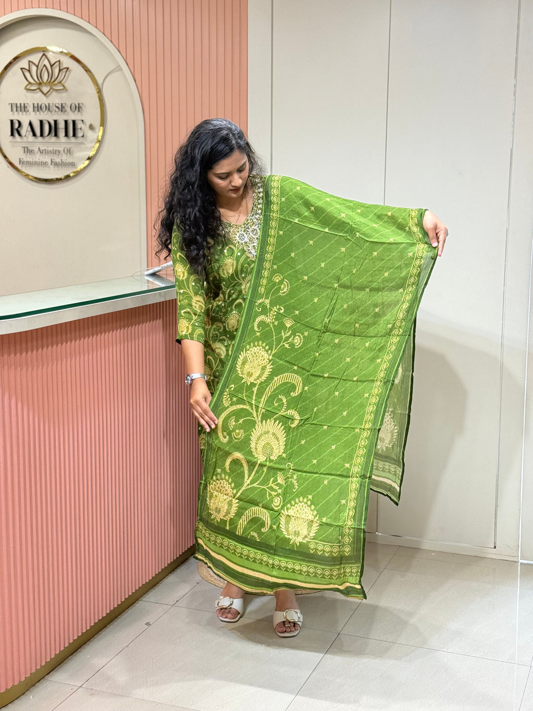 Pure Chinon Collection with Handwork(Cotton Lining )| R217