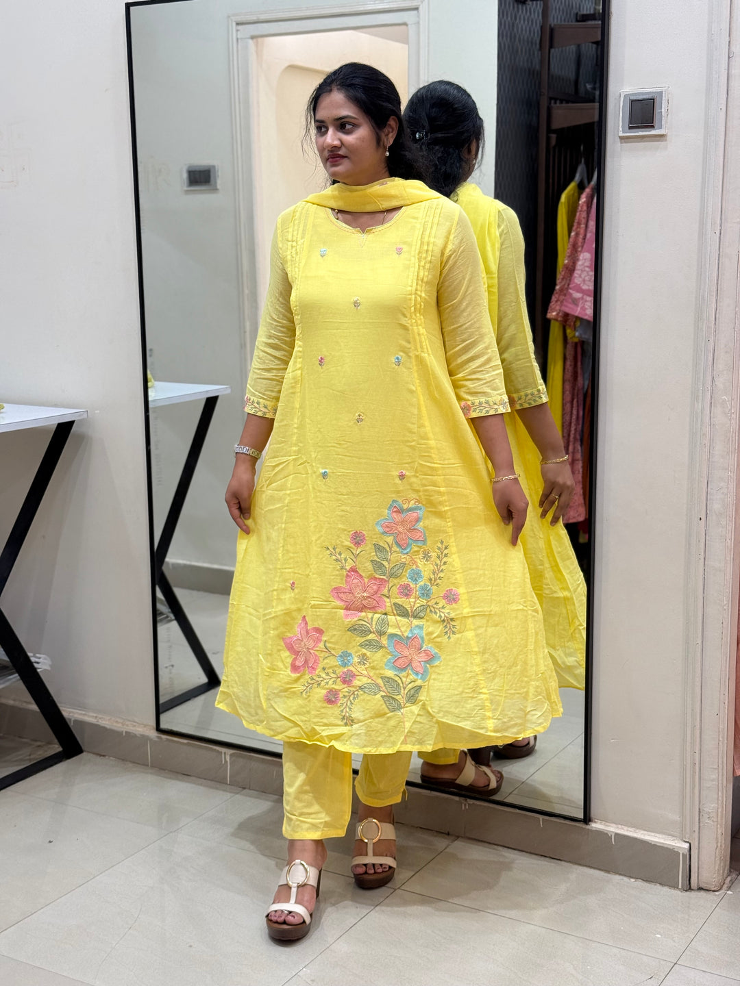 Mul Cotton Collection with Embroidery work (Cotton Lining)| R150
