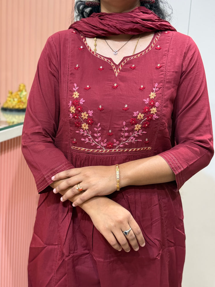 Mul Cotton 3 Pc Kurta Set Collection | cotton lining available | R135
