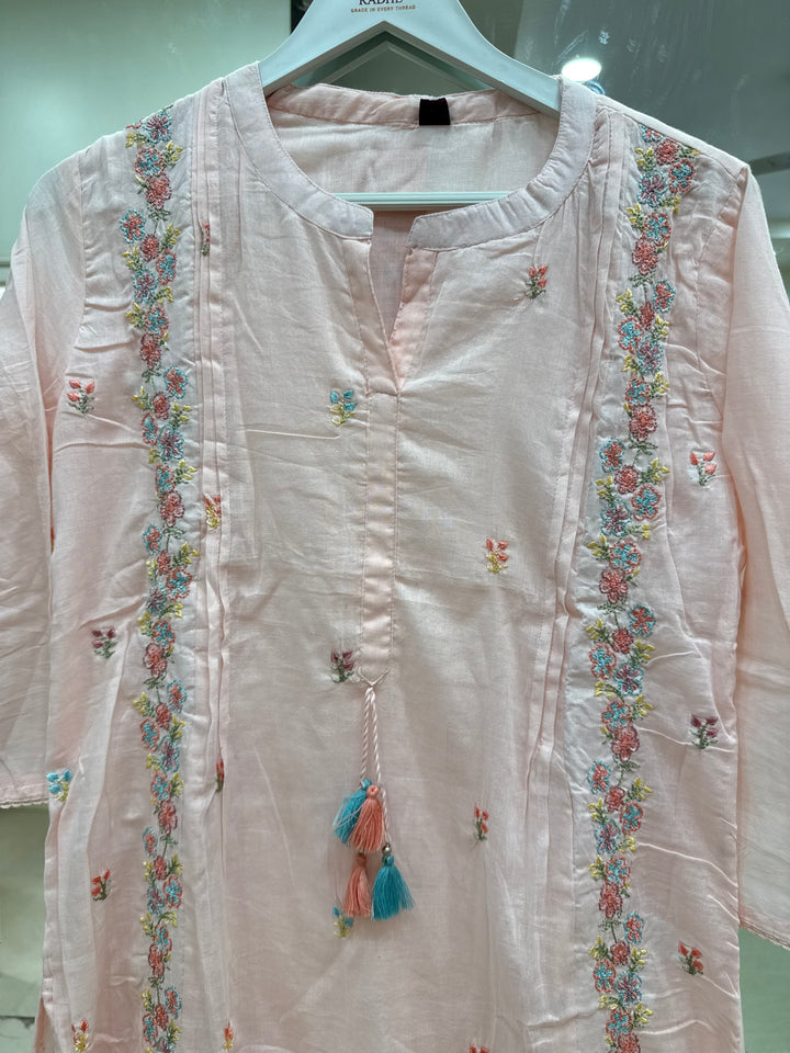 Pure Mul Cotton with Embroidery Work (Cotton Lining)  | R168