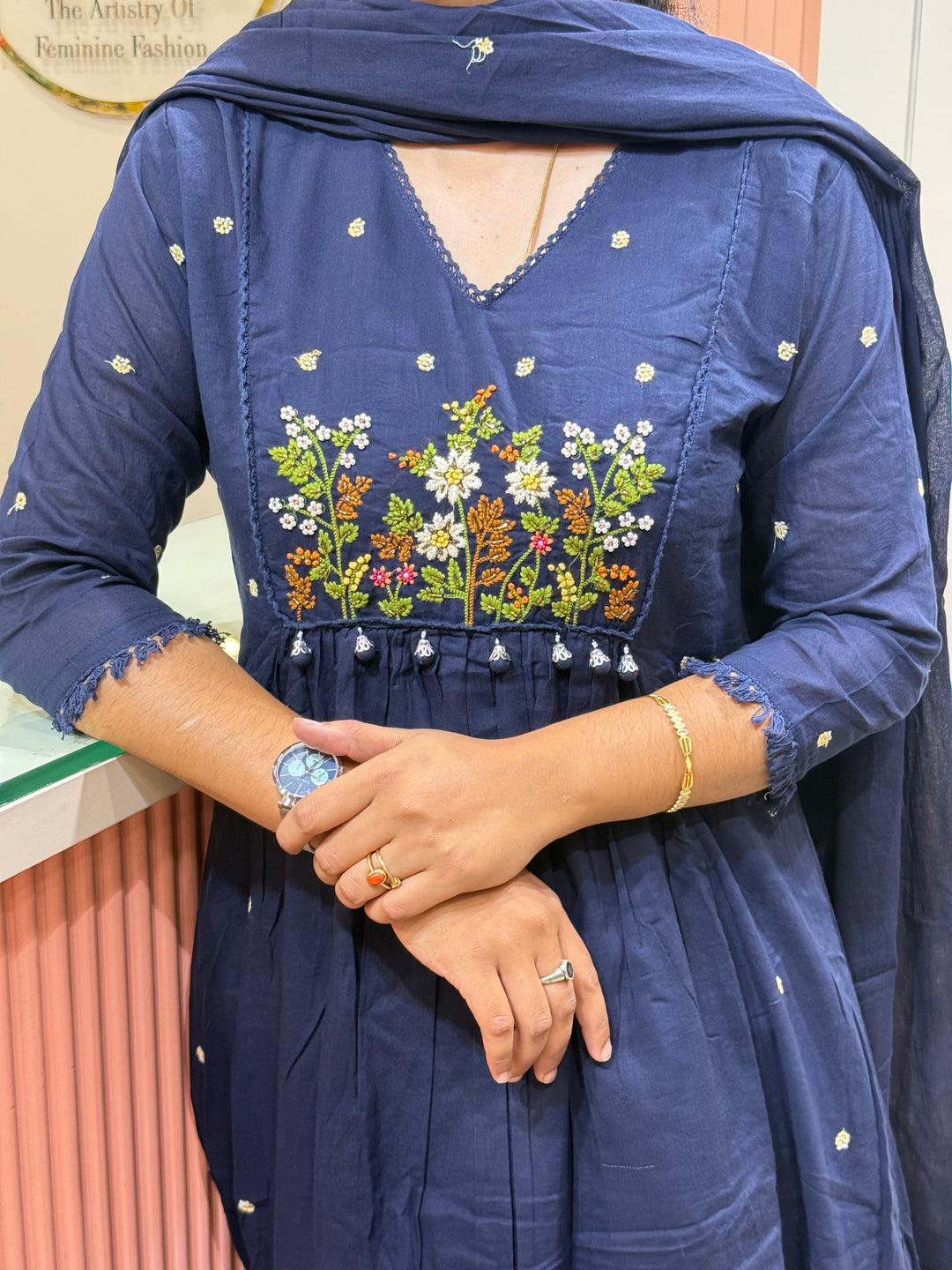 Mul Cotton Collection with Cotton Lining | Hand Embroidery |R165