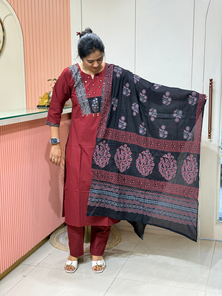 Pure Cotton Collection with Back And Front Patchwork | R210