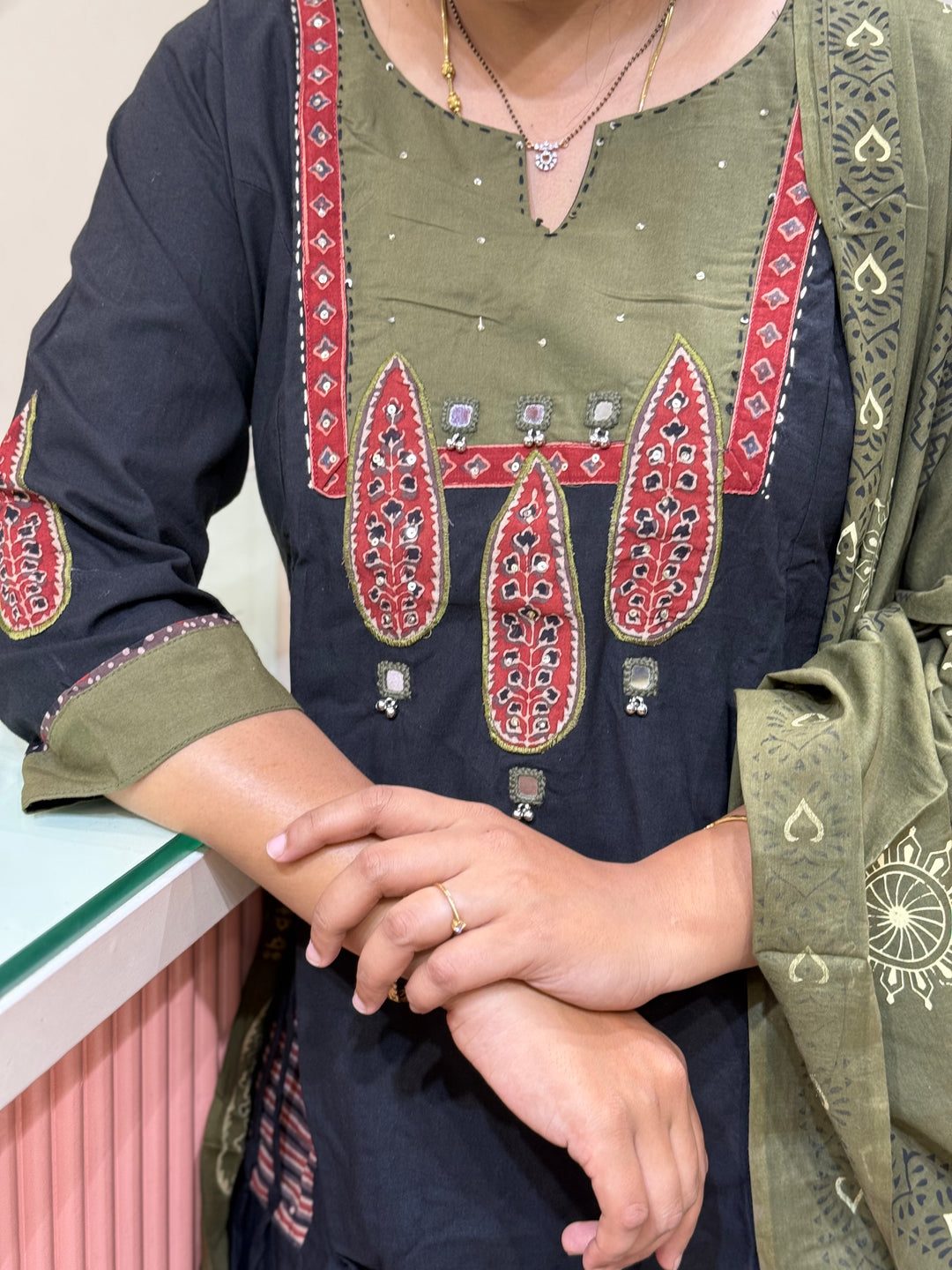 Cotton Collection with Patch Work (Print Dupatta) | R210