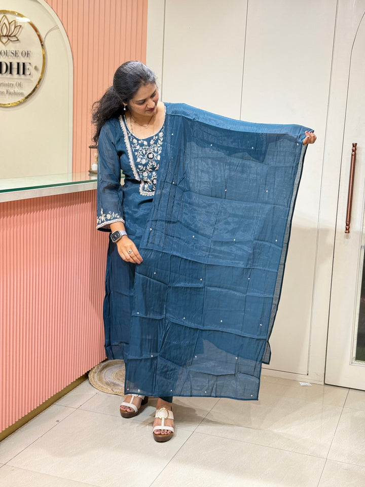 Pure Mul Chanderi Collection with Handwork ( Cotton Lining) | R229