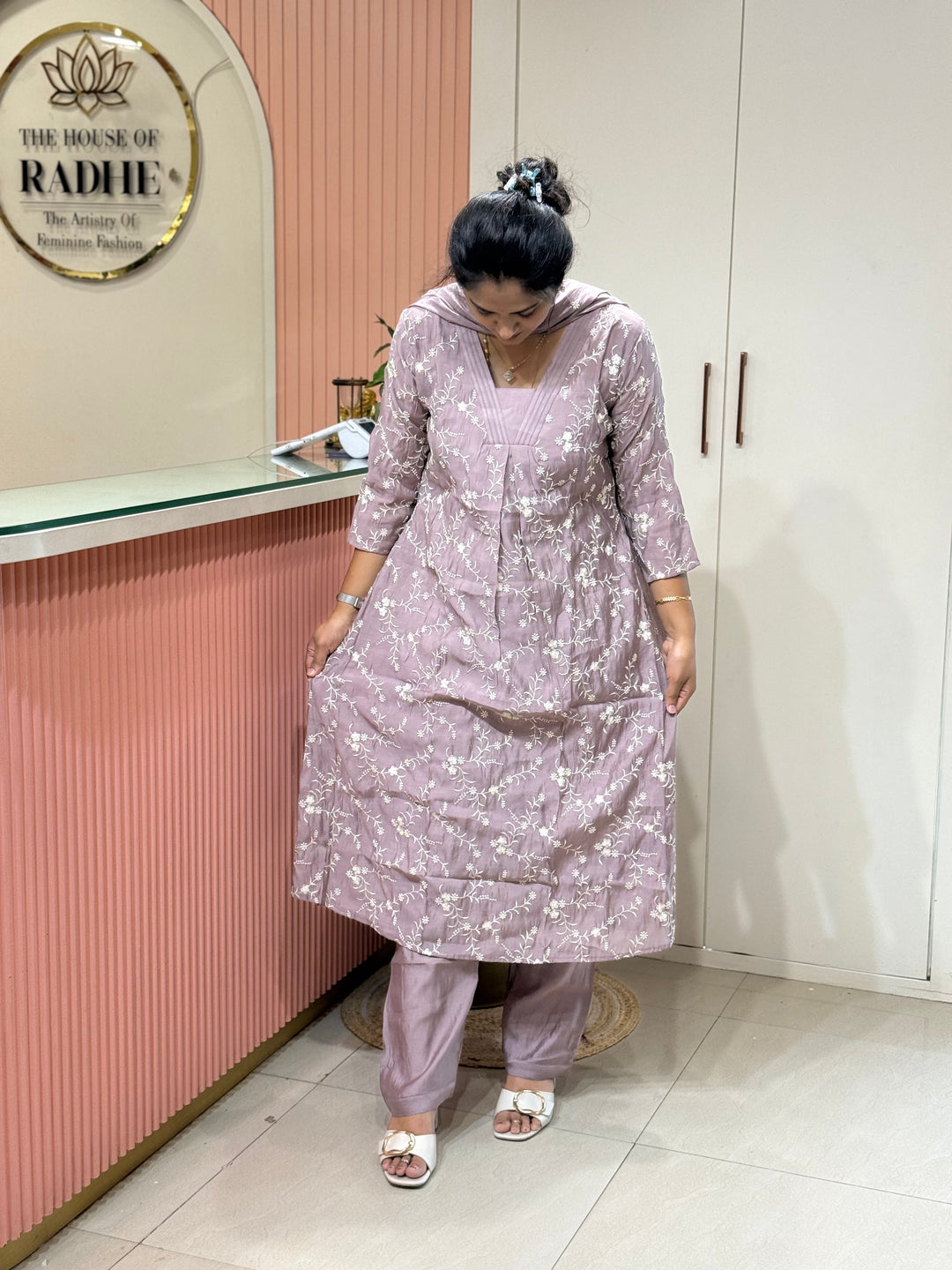 Mul Chanderi Collection with Embroidery work | R204