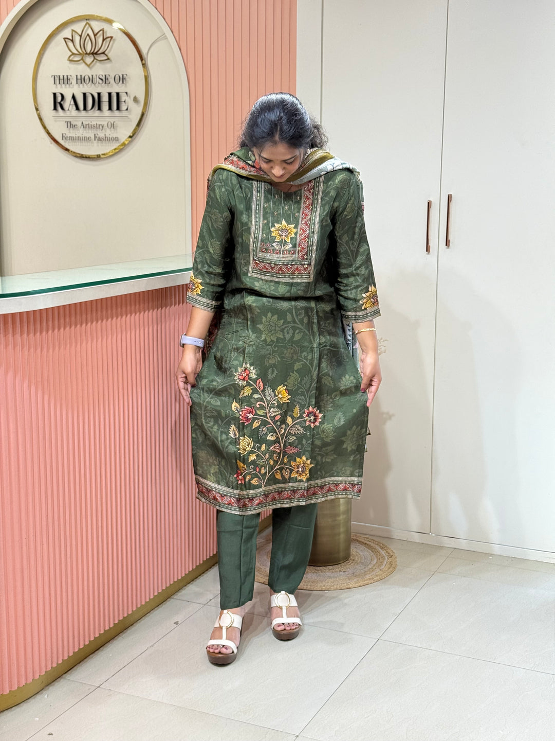 Tusser fabric with Figure design Collection (Cotton Lining )| R227