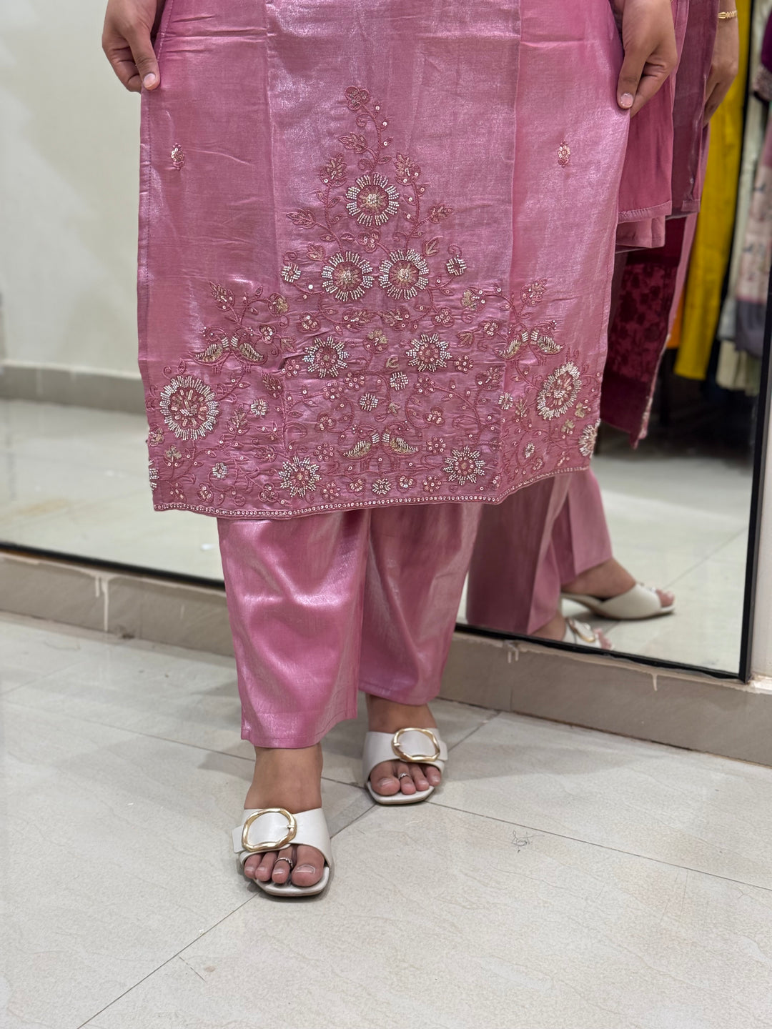 Premium Roman Silk Kurta Set – Elegant Collection | R116