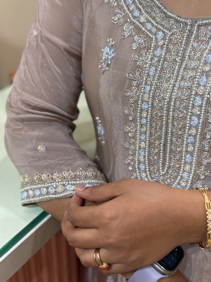 Pure Chinon Handwork Collection Party Wear  | R177