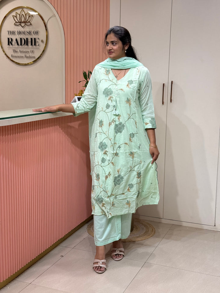 Mul Cotton Collection with Embroidery work | R190