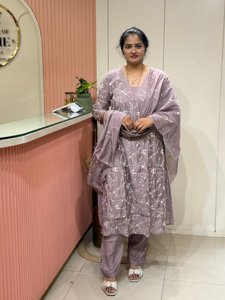 Mul Chanderi Collection with Embroidery work | R204