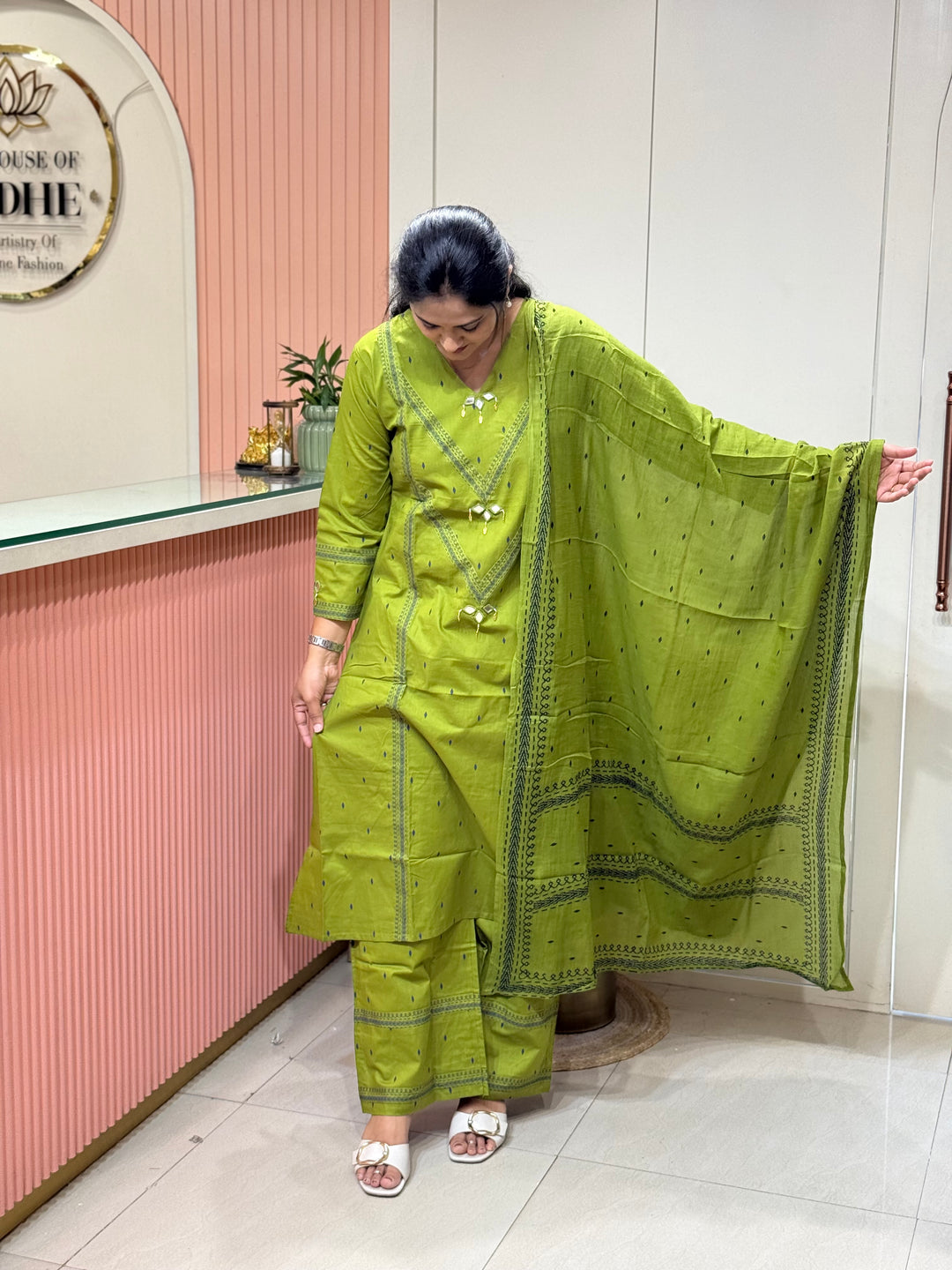Cotton collection with Real Mirror work | R210