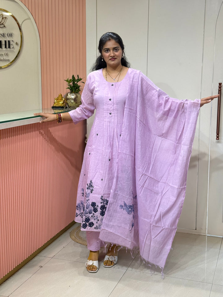 Pure Banarasi Mul Chanderi Exclusive Designer Collection (Cotton Lining)| R218
