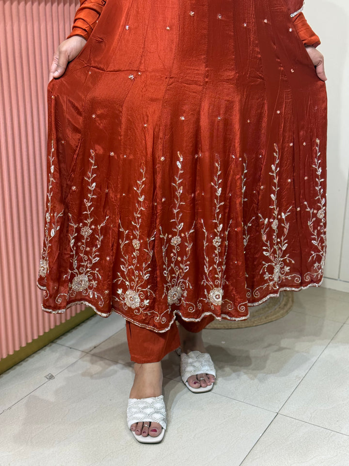 Pure Chinon Handwork Collection Party Wear | R177