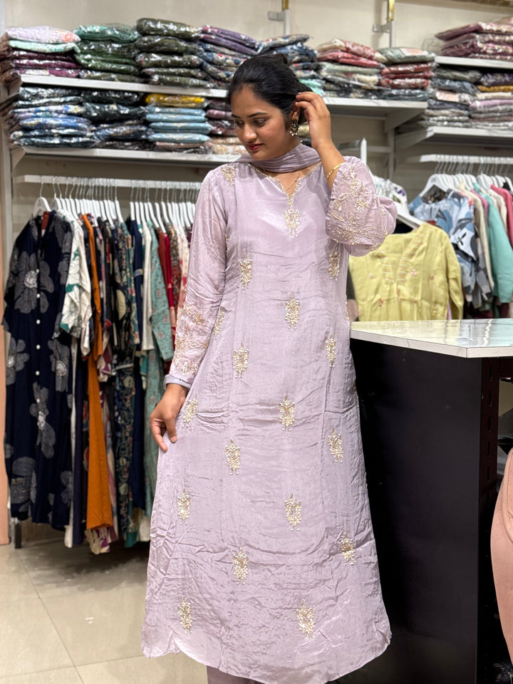 Pure Chinon Handwork Collection Party Wear | R177