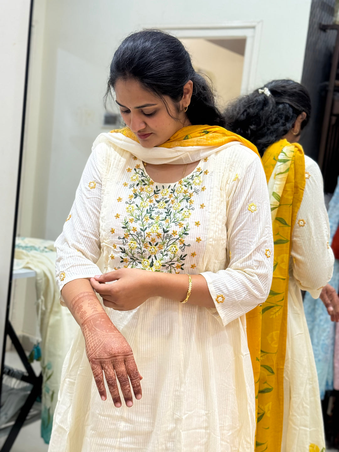 Premium Mul Cotton Anarkali Style Collection with cotton Lining | R164