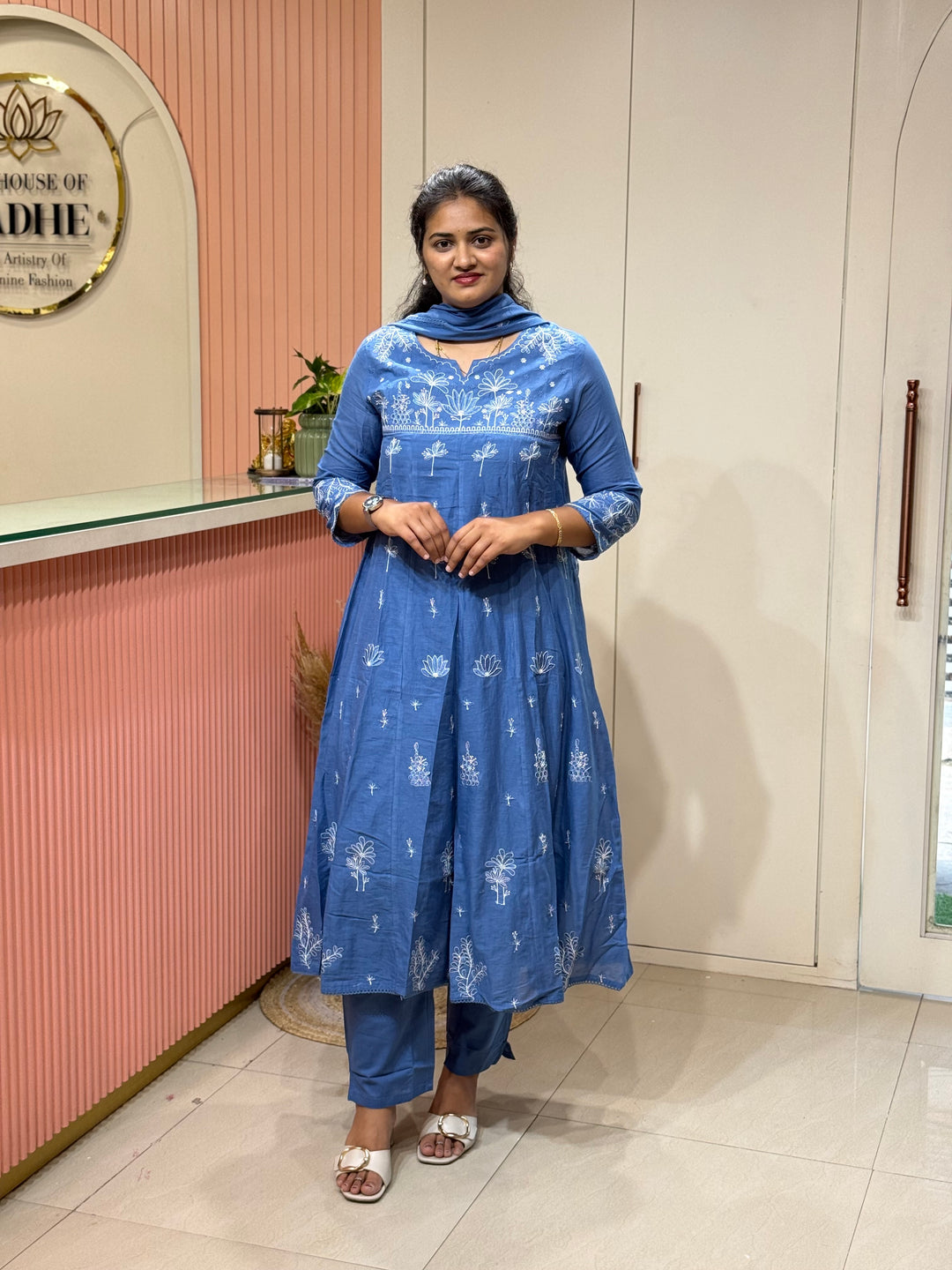 Mul Cotton Collection with Embroidery work (Cotton Lining)| R181