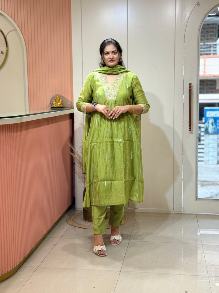 Premium Mul Chanderi 3 Pcs Set Collection | R207