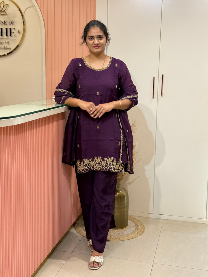 Mul Chanderi 3 Pcs Suit Collection |R138