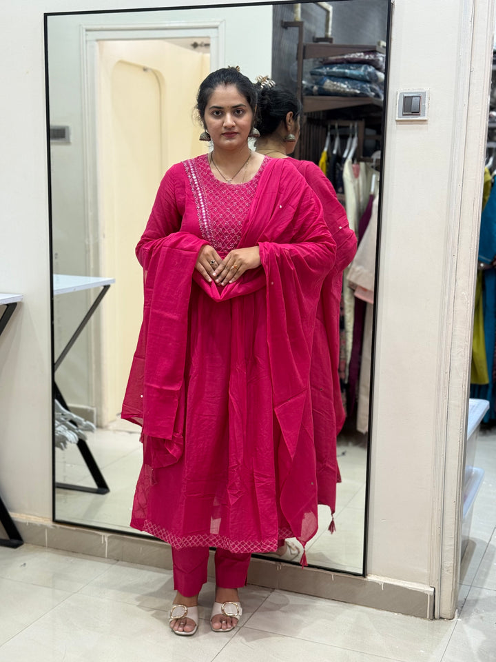 Mul Cotton 3 Pc Kurta Set Collection cotton lining available, | R135