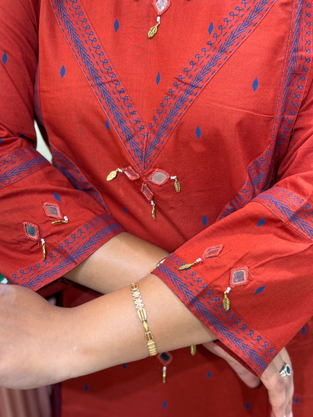 Cotton collection with Real Mirror work | R210