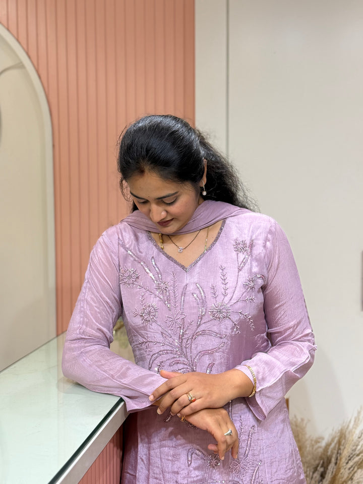 Pure Chinon Handwork Collection Party Wear  | R177