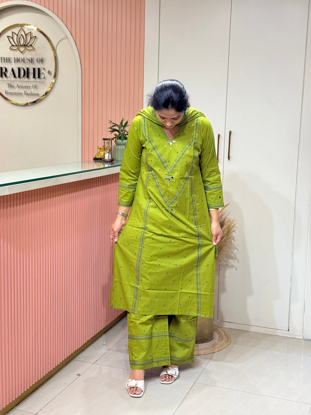 Cotton collection with Real Mirror work | R210