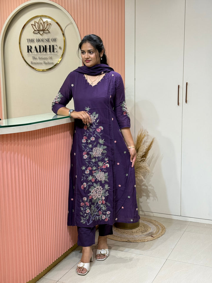 Mul Cotton Collection with Embroidery work (Cotton Lining)| R181