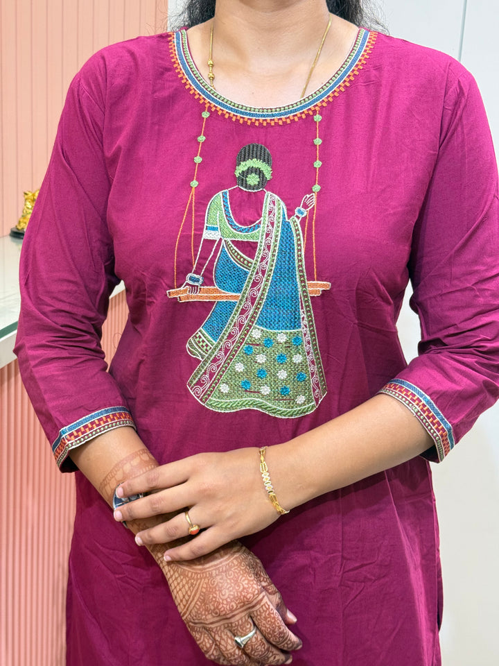 Cotton 2 Pc Embroidered Collection – Front &amp; Back Work | R137
