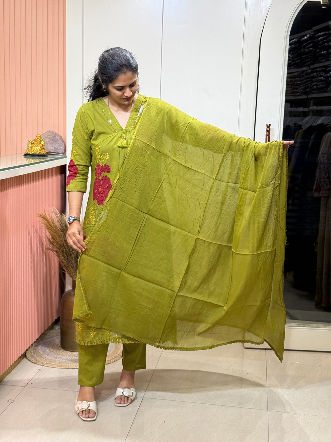 Mul Cotton 3 Pcs Set with cotton lining | R181