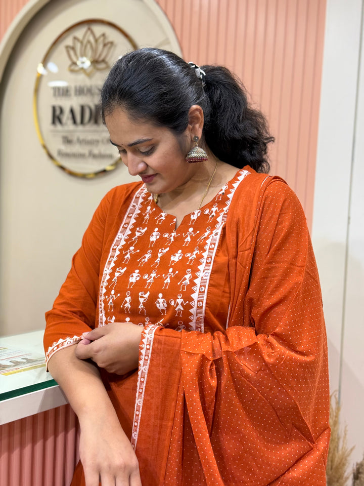 Warli Print Cotton Kurta Set – Summer Special Collection | RADHE84