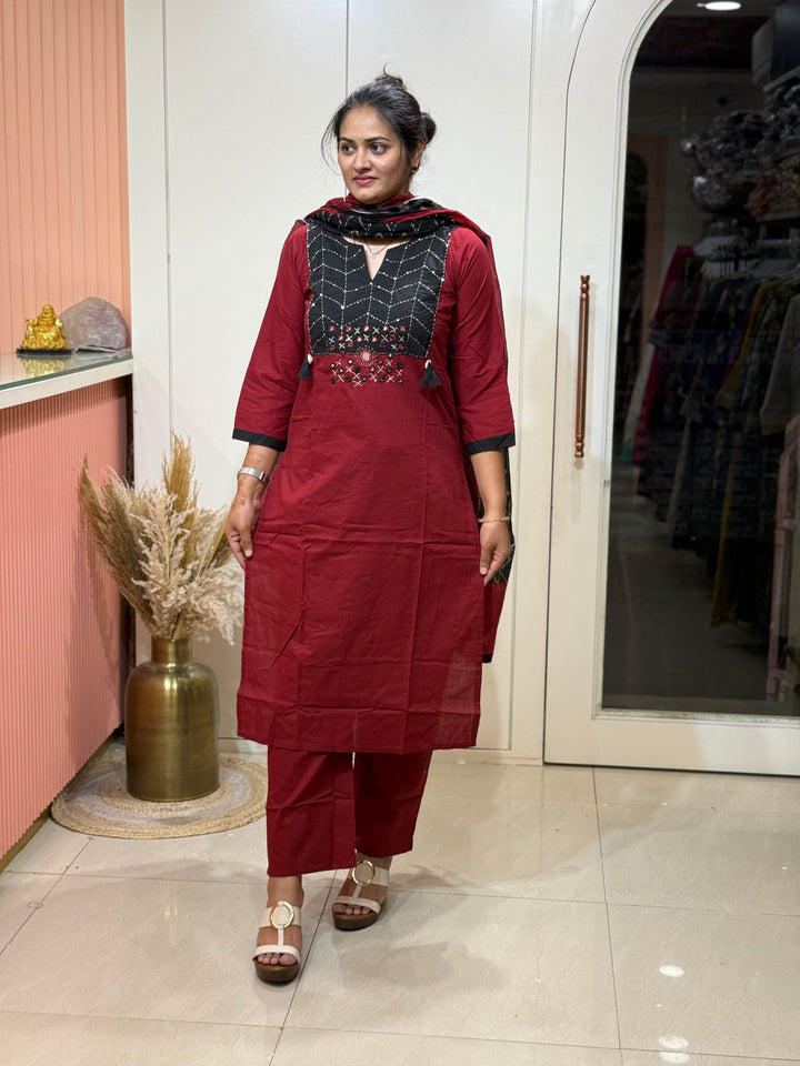 Pure Cotton 3 Pcs Set Collection with Ikkat print | R180