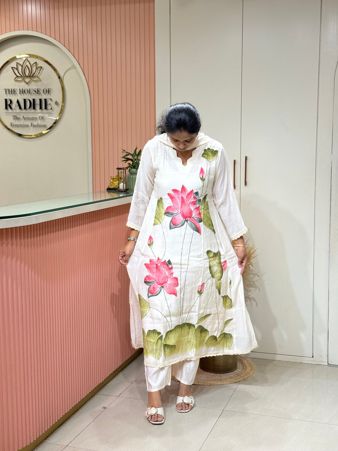 Pure Mul Chanderi Collection with Brush Print | R218