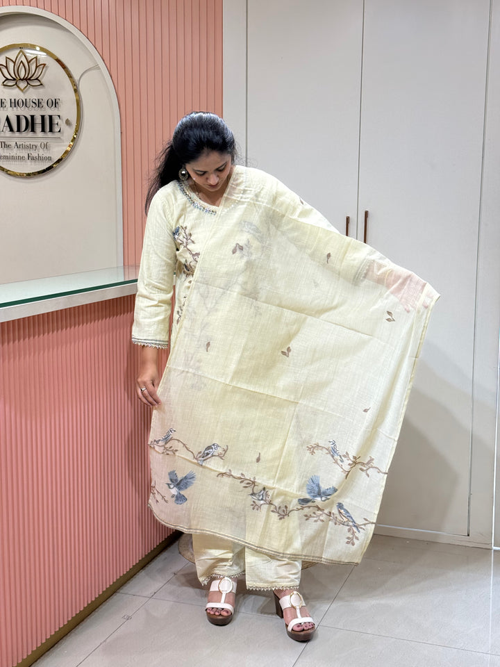 Pure Jamdhani Designer Collection with weaving Dupatta (Cotton Lining) | R211