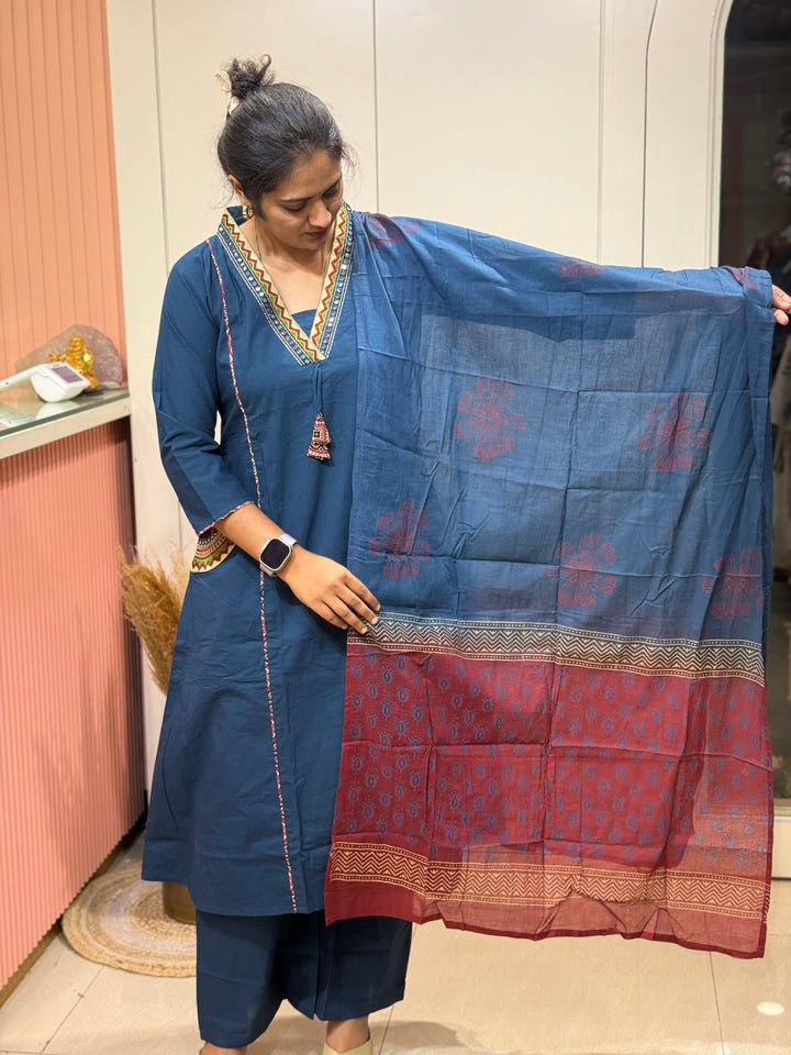 Cotton 3 Pc Kurta Set – Cotton Collection | R162