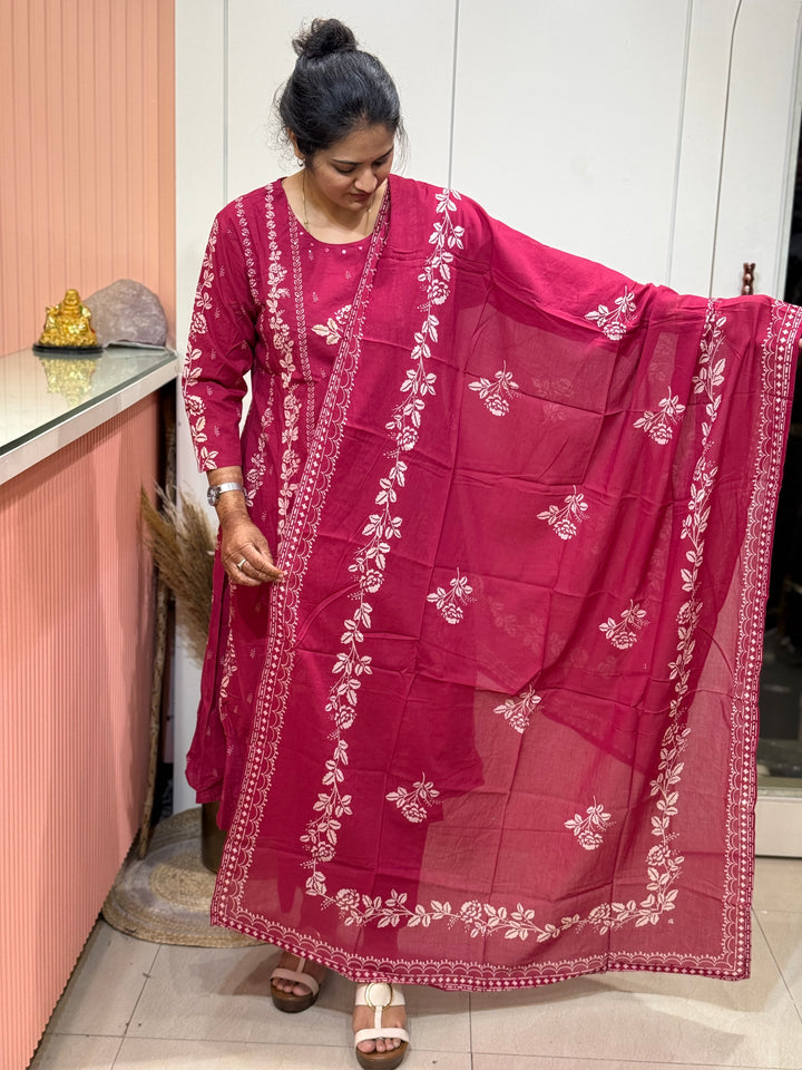 A-Line Cotton 3 Pc Collection With Full Length Dupatta | R178