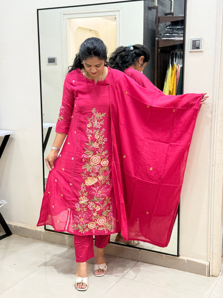 Mul Cotton Collection with Embroidery work (Cotton Lining)| R181