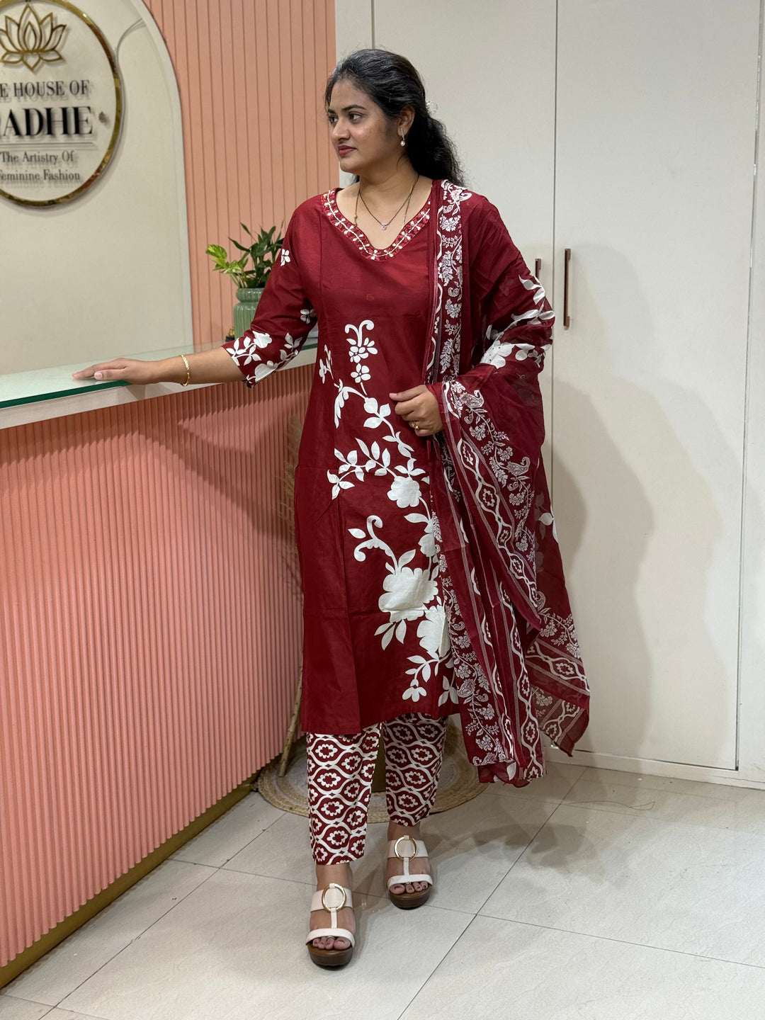 Cotton Collection with Beautiful Print with Full Length Cotton Dupatta | R230