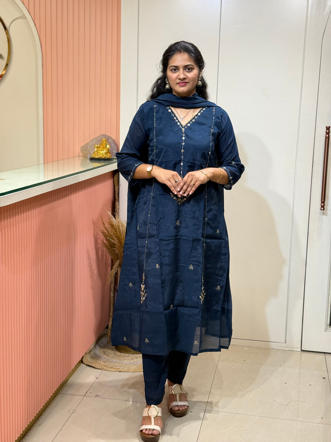 S Mul Chanderi Semi Party wear |R138