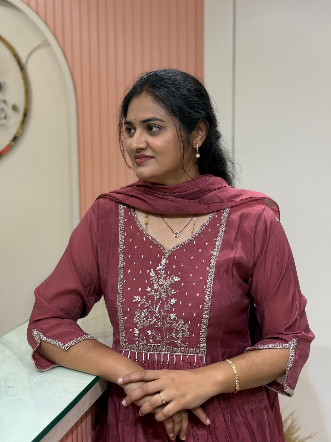 Pure Mul Chanderi Collection with Handwork ( Cotton Lining) | R229