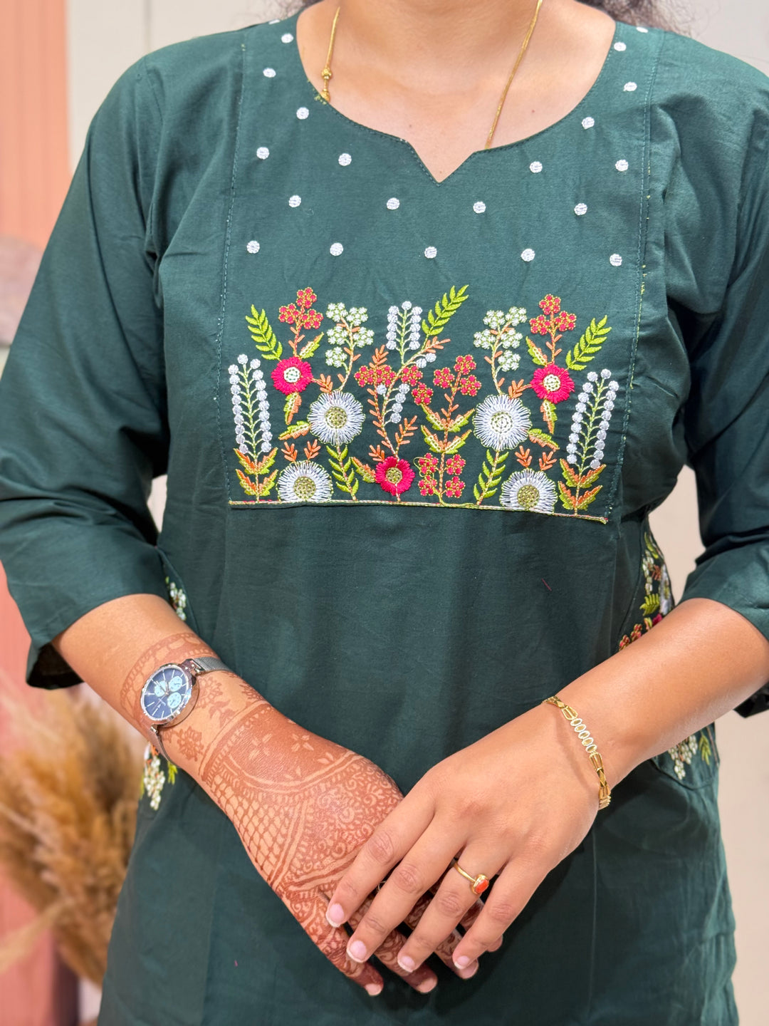 Cotton 2 Pc Kurta Set – Embroidered Collection | R137