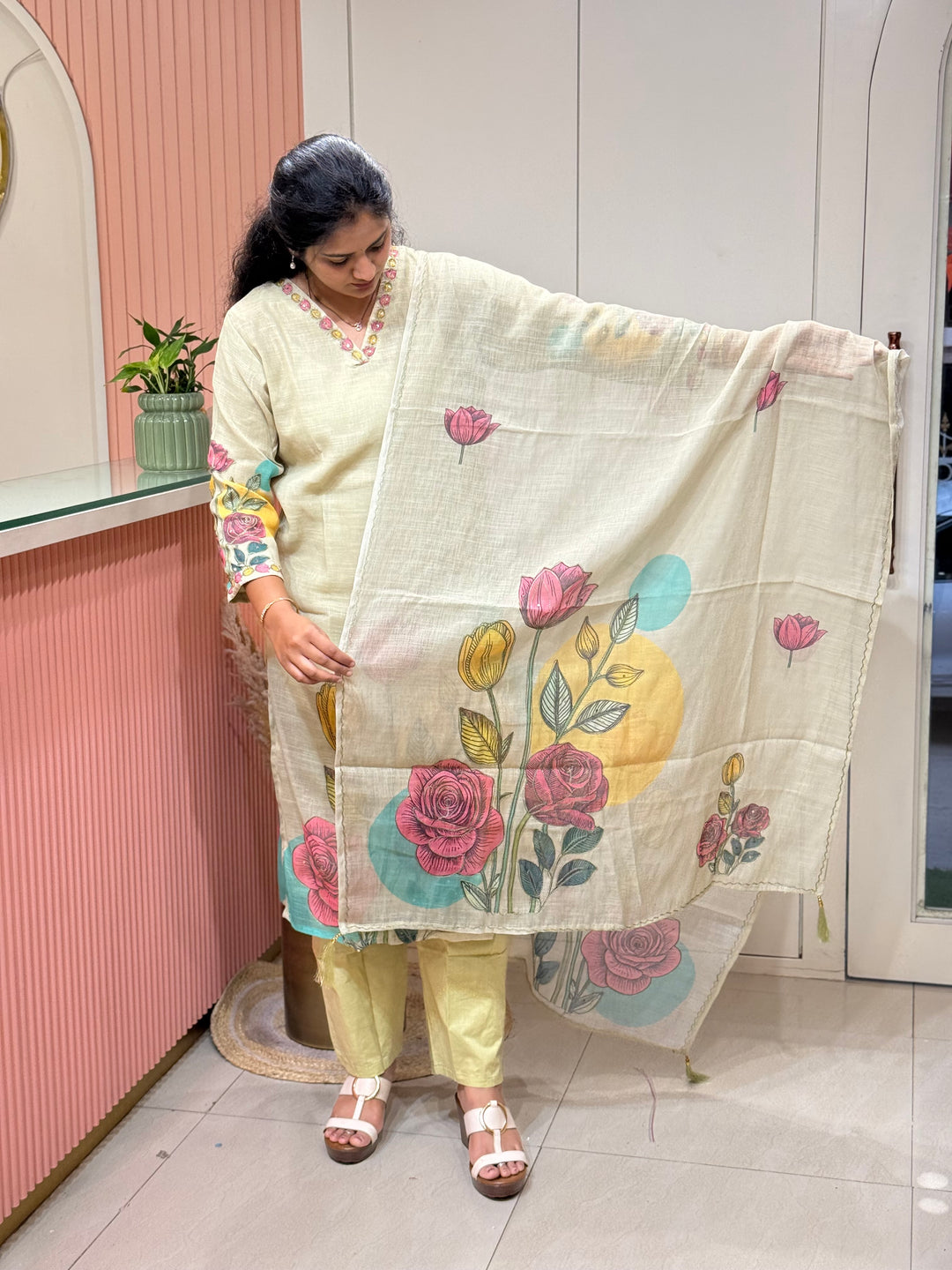 Linen Cotton 3 Pcs Set Collection with Cotton Lining | R146