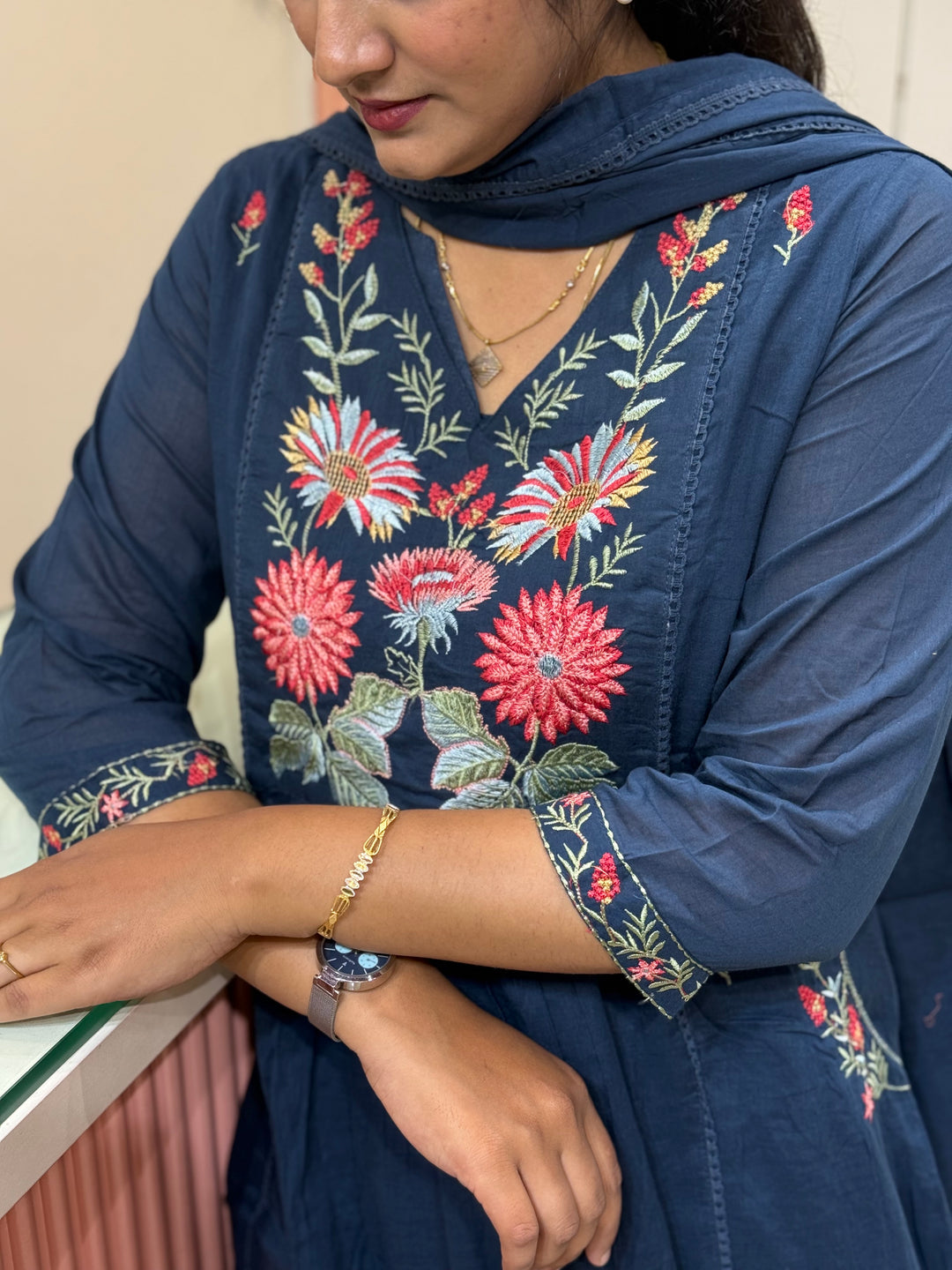 Mul Cotton Collection with Embroidery work (Both the Side Pockets) | R150
